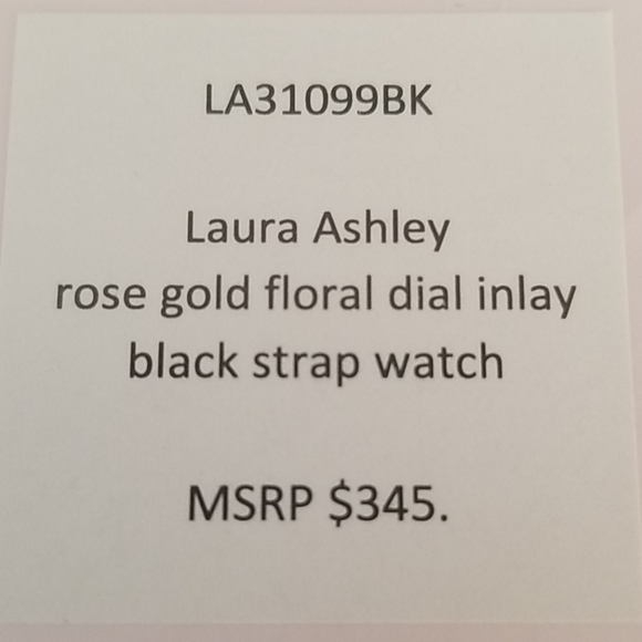 NWT Laura Ashley Rose Gold Floral Dial Inlay Watch main image 4